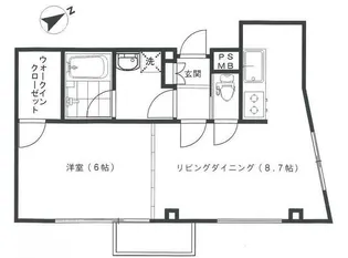 コリーヌ南馬込【1階】の間取り