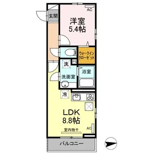 美麗・上町【1階】の間取り