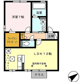 セジュールパース【1階】の間取り