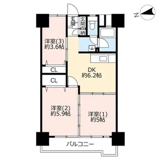 UR川口芝園【12階】の間取り