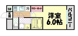 エスリード弁天町ルシェンテ【4階】の間取り