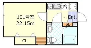 ルノンフォレスト羽田【1階】の間取り