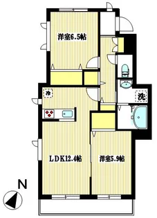 ピスケス溝ノ口【2階】の間取り