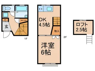 ドミール・パイン【1階】の間取り