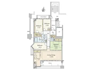 プラウド八事石坂【3階】の間取り