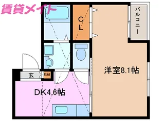 スプルース【2階】の間取り