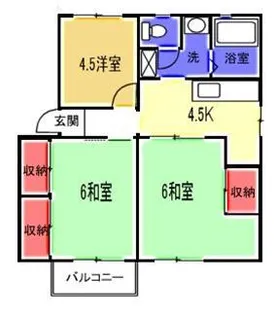 ひかりハイツ【1階】の間取り