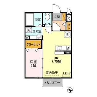 セジュール水彩【2階】の間取り