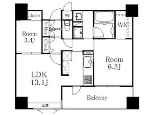 エンクレスト博多PREMIER【11階】の間取り