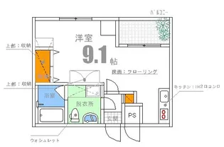 オリエントビルウエストタワーNo.77【10階】の間取り