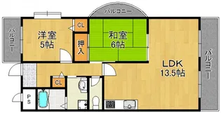 マンションあぜりあ【2階】の間取り