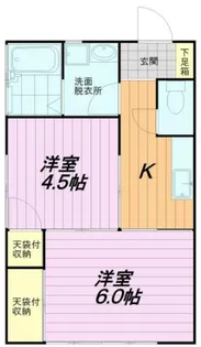 村上コーポ【1階】の間取り