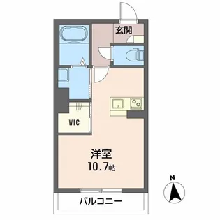 チェルシー 西津田 West【1階】の間取り