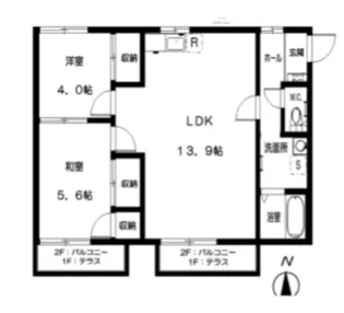 グリーン・アペックス A棟【2階】の間取り