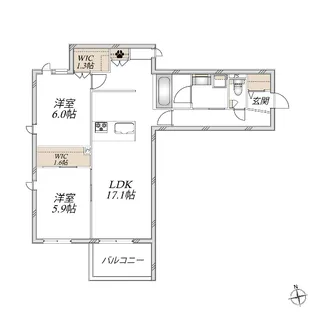 Jumeaux 北館【3階】の間取り