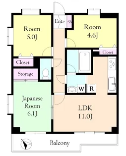グランドール三原台【2階】の間取り