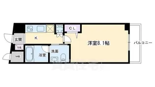クリスタルグランツ京都高辻【5階】の間取り