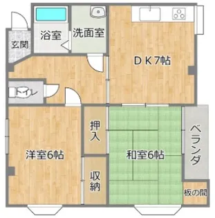 クインズコート【2階】の間取り