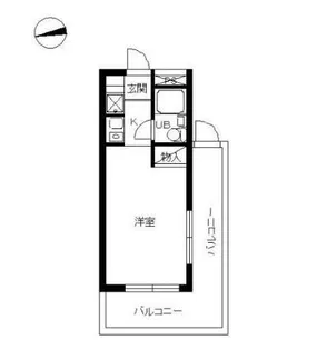 スカイコート生田【1階】の間取り