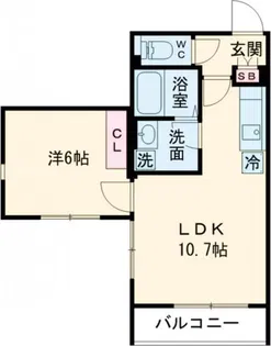 グランパセオ大岡山II【5階】の間取り