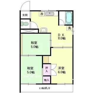 皇谷台ハイム【1階】の間取り