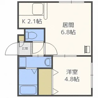 フェリーチェ北30条【1階】の間取り