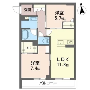 シャーメゾン湘南茅ヶ崎香川【3階】の間取り