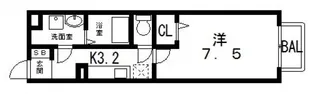 エスポワールB【2階】の間取り
