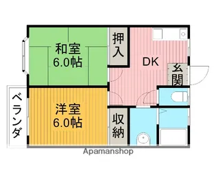 ヘリオス378八幡【2階】の間取り