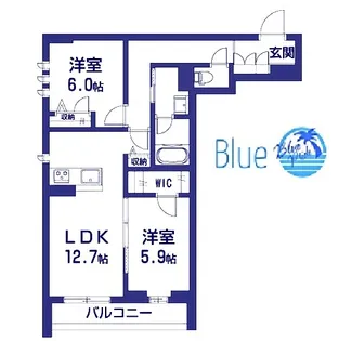 コード湘南【1階】の間取り