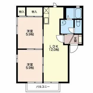 ウィステリア菊川【2階】の間取り