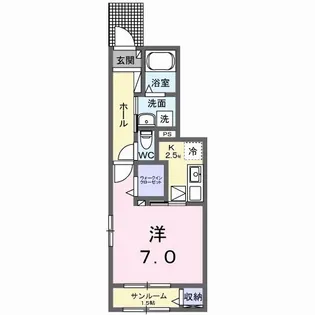 ミルホイール II【1階】の間取り
