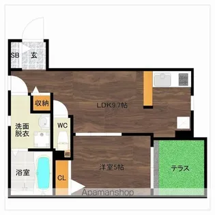 DreamStage姪浜南Calma【1階】の間取り