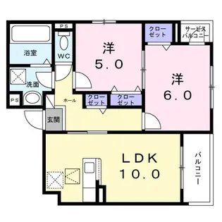 ヒカルサ此花通酉島【1階】の間取り