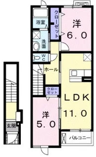 アニメート・Y I【2階】の間取り