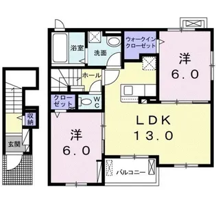 ヴィ エスターテ【2階】の間取り