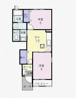 クリエースト壱番館【1階】の間取り
