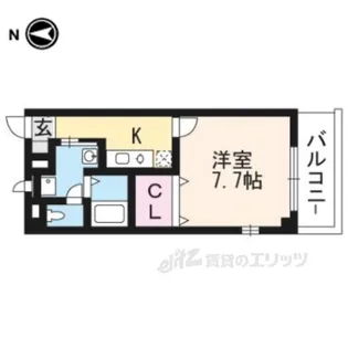 アンプルールフェールエアリーズ2【1階】の間取り