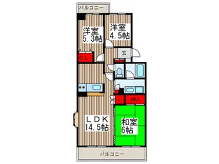 新座四季タウン【3階】の間取り