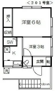 ちどり荘【2階】の間取り