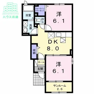 アンアザレアII【1階】の間取り