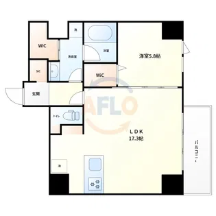 GLAM STELLA松屋町【3階】の間取り