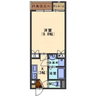 シャトルエンジン駅西【2階】の間取り