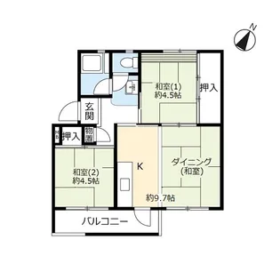 URわし宮【5階】の間取り