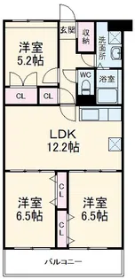 ベルフラット吉野【3階】の間取り