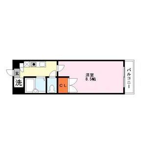 カーサソラッツオ弐番館【5階】の間取り