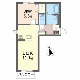 コンフォートB【2階】の間取り
