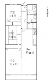 松浜ハイツ2階【2階】の間取り
