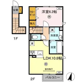 サニーベル旭【1階】の間取り