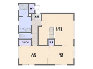 ヴィラ結【1階】の間取り